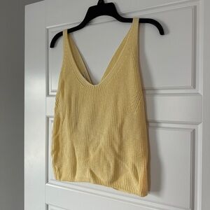 Gentle Fawn Light Yellow Knit Tank Top